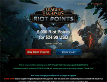 Tablet Screenshot of leagueriotpoints.com